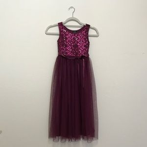 Kids Formal Lilt Burgundy Sequis Dress size 7